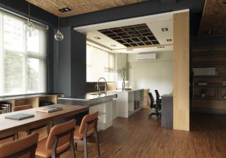深圳辦公室裝效果圖：摩登工業(yè)感 Designer Office，演繹現(xiàn)代創(chuàng)新設(shè)計(jì)意念